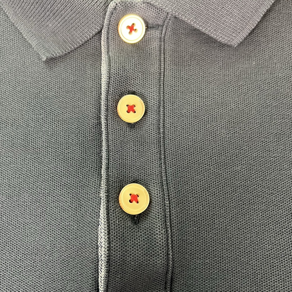 ORVIS Polo Shirt Mens XL Navy Blue Heavyweight Cotton American Flag Badge Preppy - Picture 4 of 13